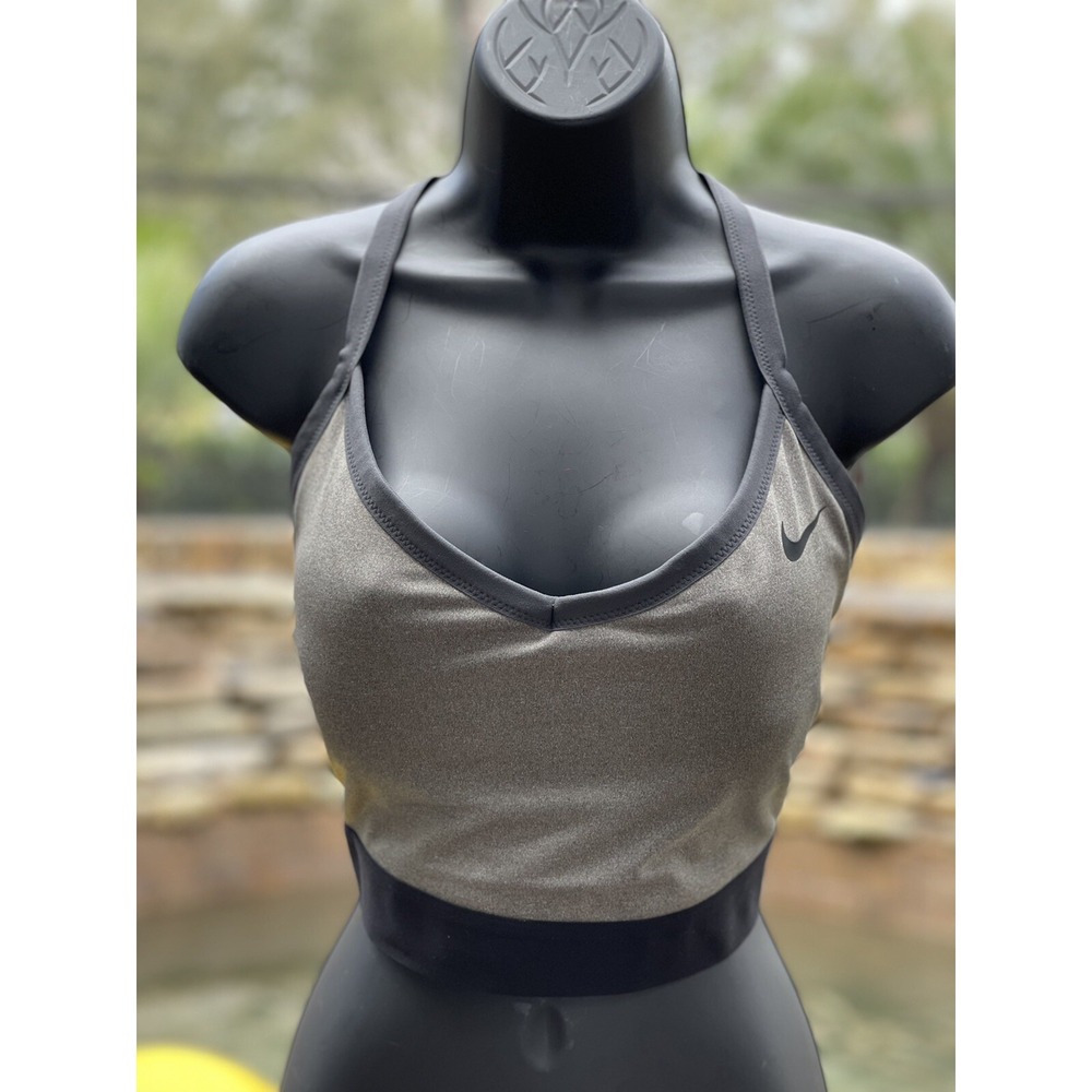 Nike Indy Light-Support Sports Bra 2X Grey/Black  NWT